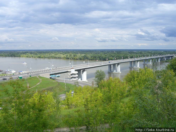 Вид на Новый Обской мост Барнаул, Россия