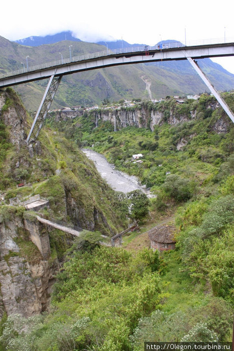 Мост внизу, мост наверху Баньос, Эквадор