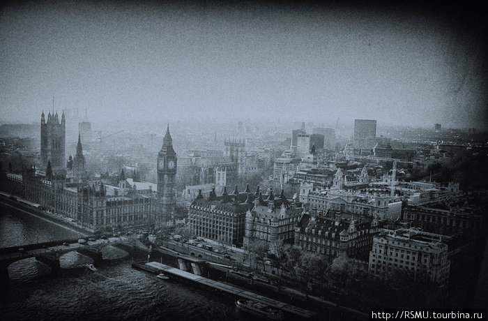 вид с London Eye. Лондон Англия, Великобритания