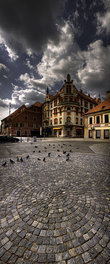 Днем фотографирую голубей в Мариборе в Словении. Такой унылый городишко, но красивый.