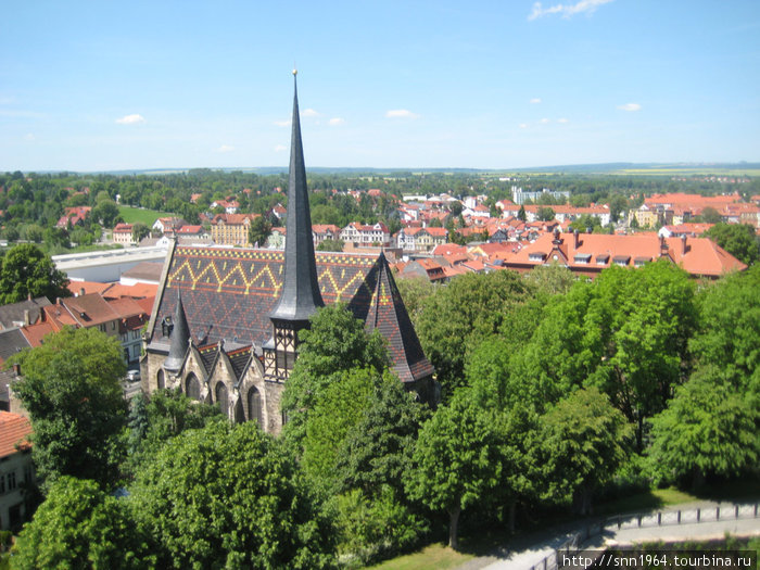 Вид с башни Воронов. Мюльхаузен, Германия