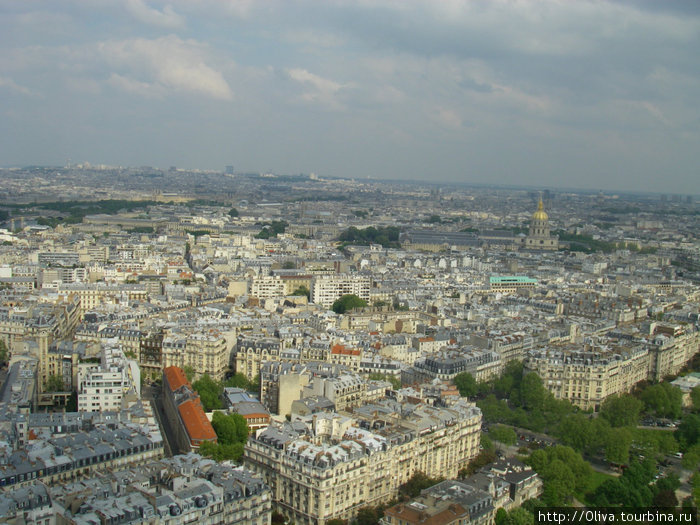 Со второго этажа Эйфелевой башни Париж, Франция