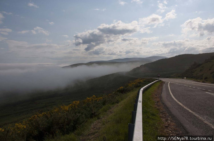 Туман над Северным морем Шотландия, Великобритания