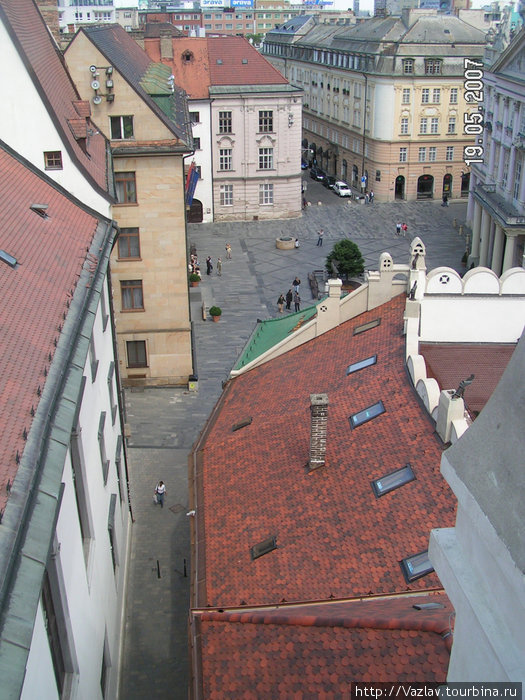 Вид на центр Братислава, Словакия