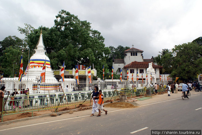 На улице у буддистского храма Матара, Шри-Ланка