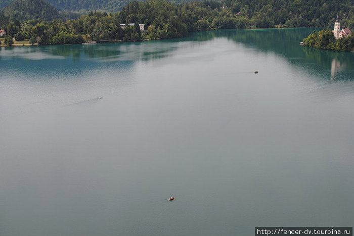 Бледское озеро с высоты Бледского замка Блед, Словения
