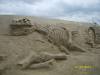 Песчаные скульптуры на берегу Сайменского озера