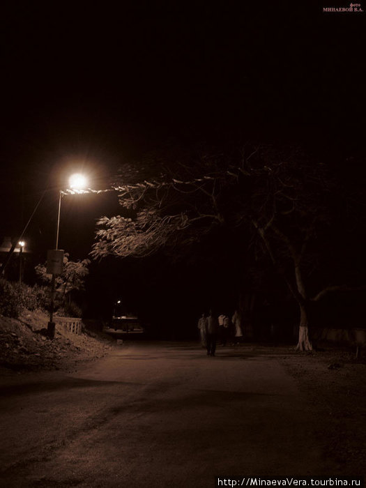 По дороге домой  вдруг во всем городе  потухло  электричество и мы шли в темноте, разглядывая бархатное темное небо, перевернутый вниз ковш медведицы, слушая предупреждающие крики велорикш… пока Лариса не зажгла фонарик. Раджгир, Индия