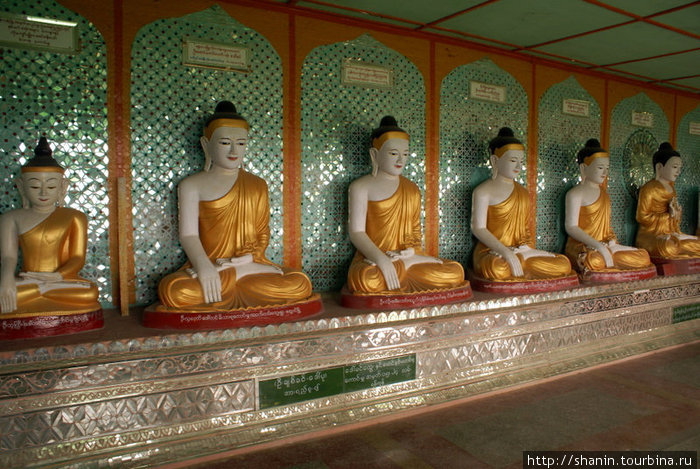 Будды у стены Сагайн, Мьянма