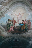 Первым делом в Покровском храме была восстановлена роспись Вознесение Господне