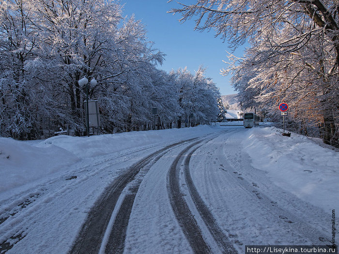 Зимняя дорога Хорватия