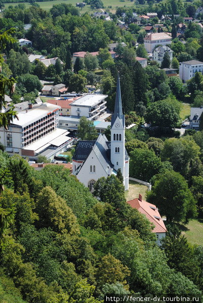 Городок Блед с высоты Блед, Словения