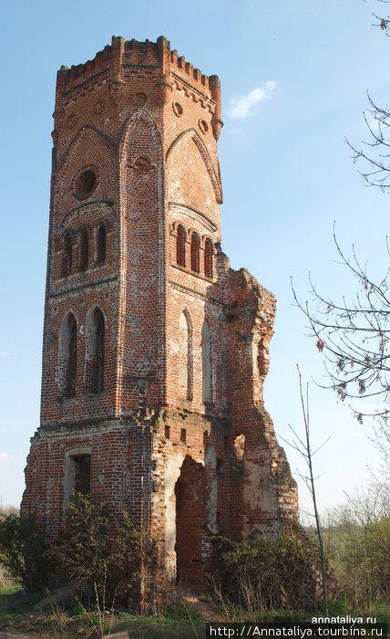 Угловая башня — всё, что осталось от усадьбы Кожиных Липецкая область, Россия