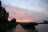 закат на Дунае
