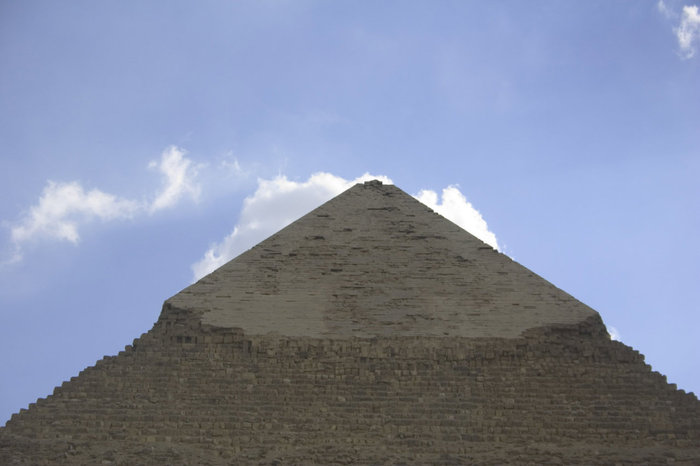 верхушка пирамиды Хефрена Гиза, Египет
