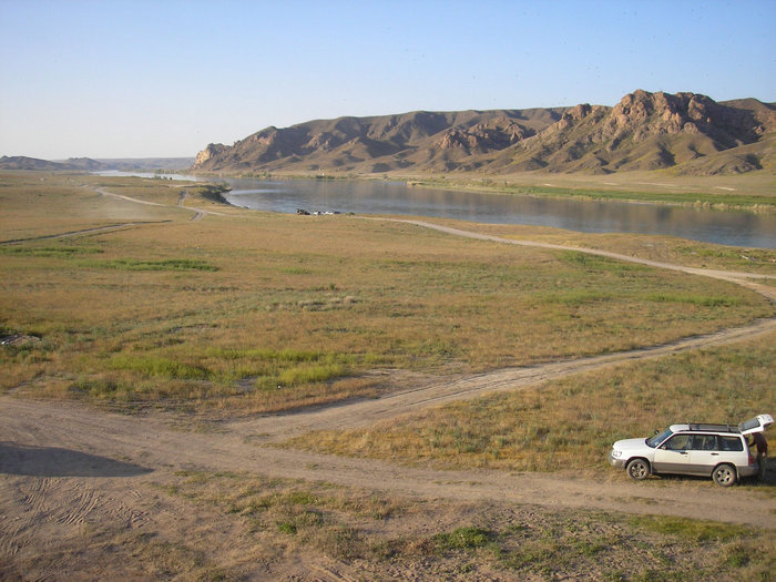 Вид с крепостной стены. Капчагай, Казахстан
