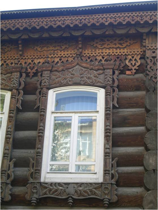 Образец деревянного зодчества Новосибирск, Россия
