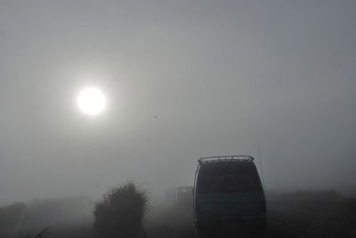 туман у подножья Бромо
