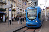 Трамвай — самый популярный вид городского транспорта в Загребе