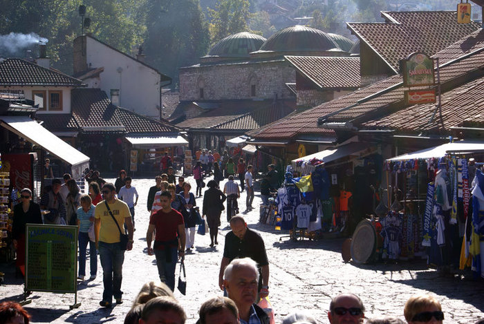 В центре Старого города в Сараево Босния и Герцеговина