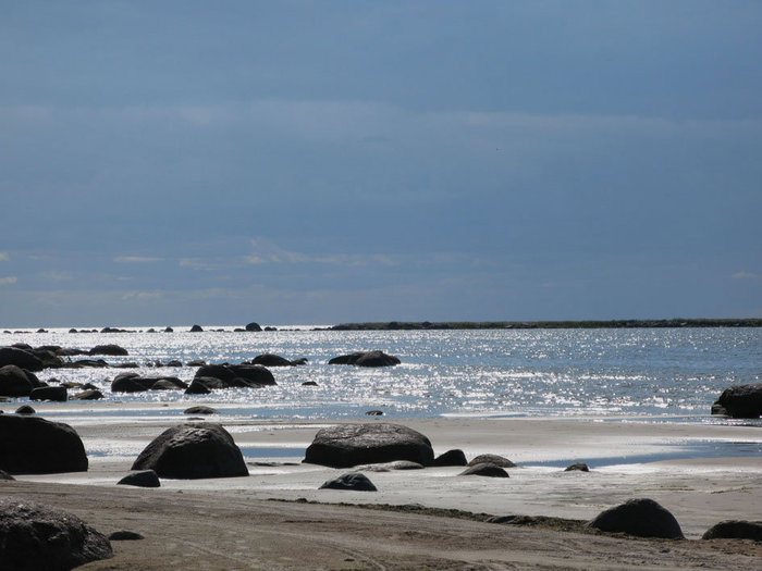 песчанный пляж в Тисколово Гакково, Россия