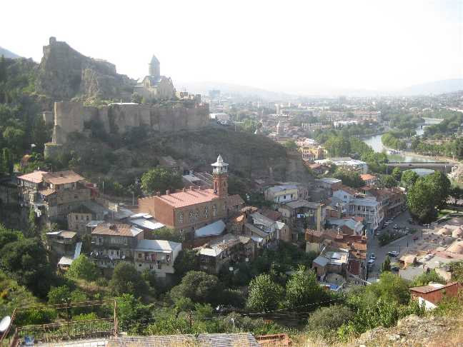 Старый город сверху Тбилиси, Грузия