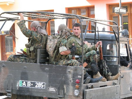 Джип с военнослужащими Тбилиси, Грузия
