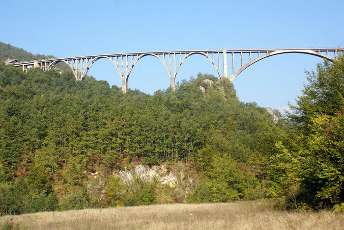 Мост Джрджевича Тара, вид снизу Область Жабляк, Черногория