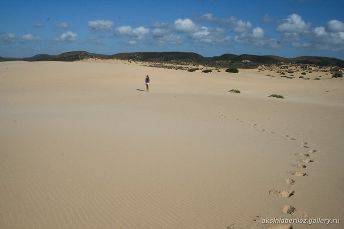 Песчаные дюны на пляже Бордейра Бордейра, Португалия