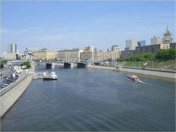 Вид на Бородинский мост Москва, Россия