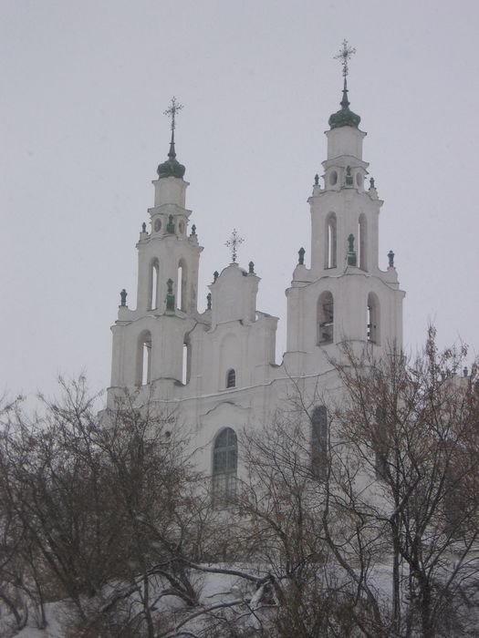 Главный кафедральный православный Софиский собор 11 века, был перестроен поляками под католический Полоцк, Беларусь