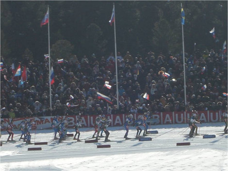 Начало женской гонки Ханты-Мансийск, Россия