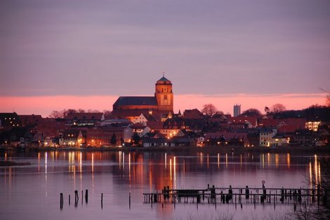 Вид на старый город Земля Мекленбург-Передняя Померания, Германия