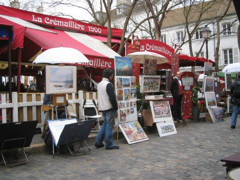 Художники, не пропускающие мимо ни одну туристку Париж, Франция