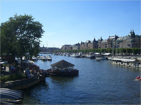Вид на набережную Стокгольм, Швеция