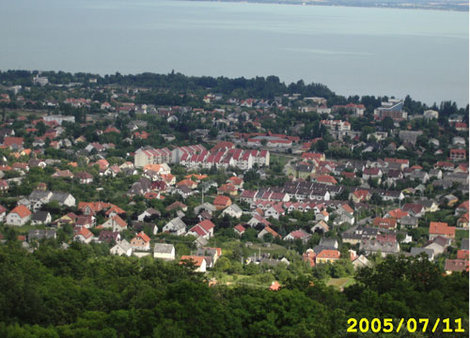 Вид на город с вышки Балатонфюред, Венгрия