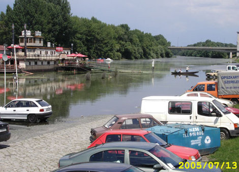 Наводнение на Дунае Дьёр, Венгрия