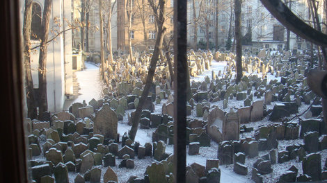 Вид на еврейское кладбище Прага, Чехия