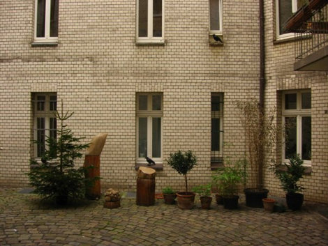 Скульптурные вороны на окнах Дюссельдорф, Германия