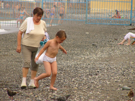 Пляж санатория Сочи, Россия