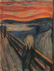 Картина Эдварда Мунка  Крик хранится в Национальной Галерее.