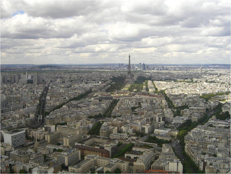 С высоты башни Монтпарнас Париж, Франция