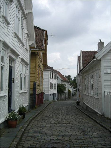 Улочка Старого города Ставангер, Норвегия