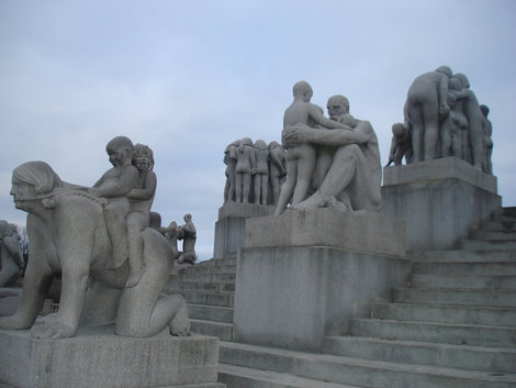 Фрогнер-парк с фигурами Вигеланда Осло, Норвегия