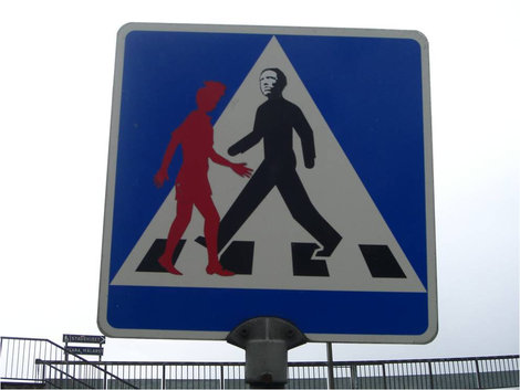 Забавный дорожный знак Стокгольм, Швеция