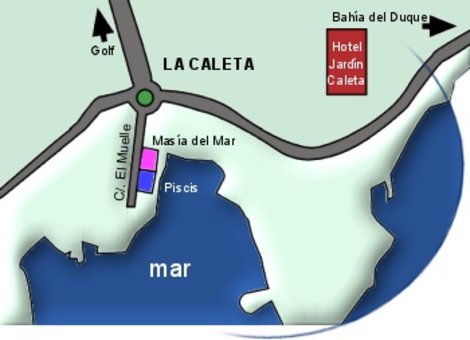 схема проезда Калета, остров Тенерифе, Испания