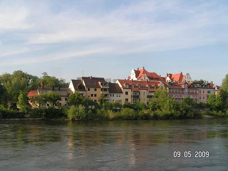 Набережная Дуная Регенсбург, Германия