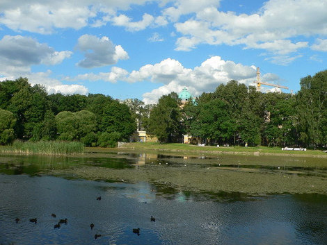 Раньше в Таврическом саду жили лебеди, а теперь можно увидеть разве что уток и голубей. Но! Весной в этом парке поют соловьи! Экзотика для центра Петербурга.