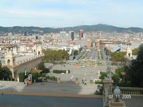 Вид на площадь Испании Барселона, Испания