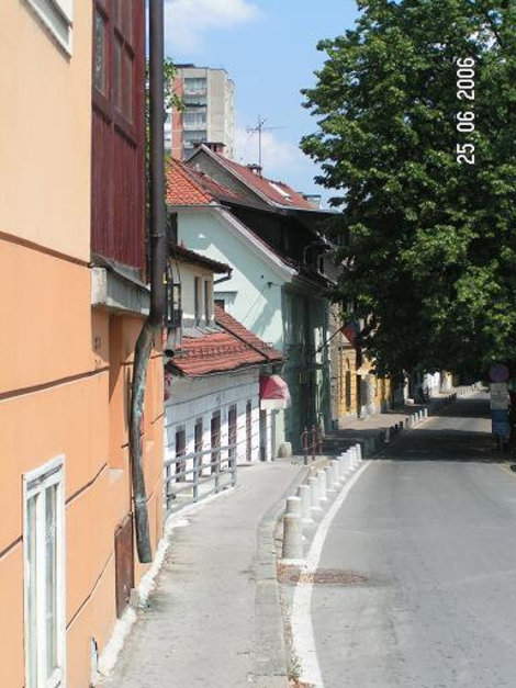 Тихая улочка Любляна, Словения